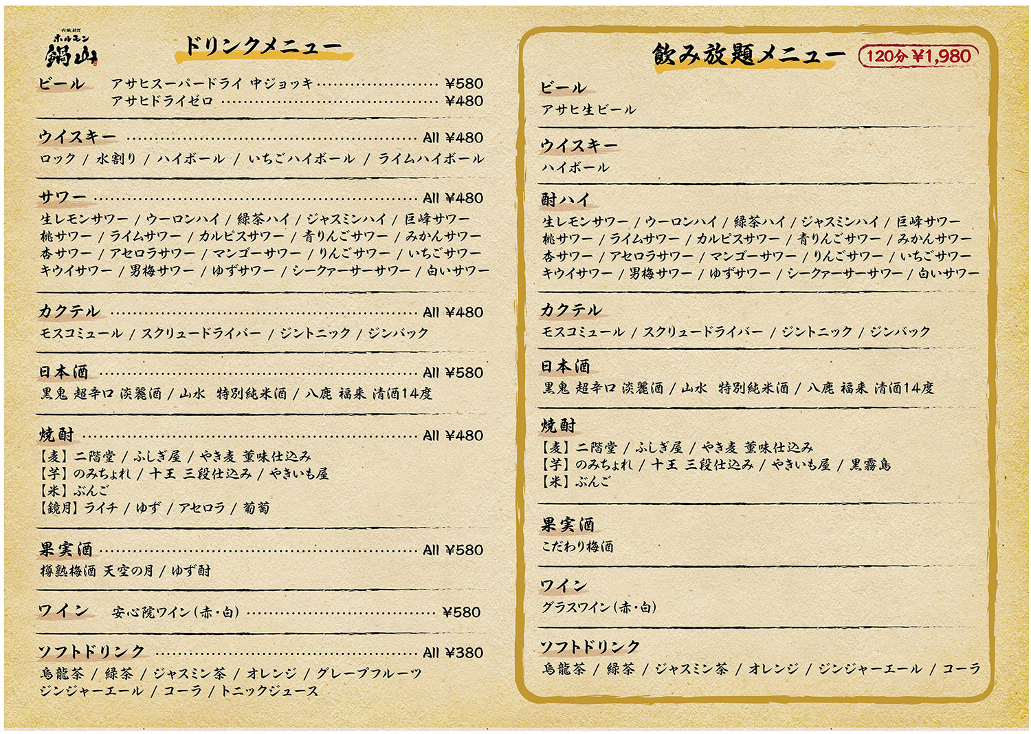 鍋山メニュー大分