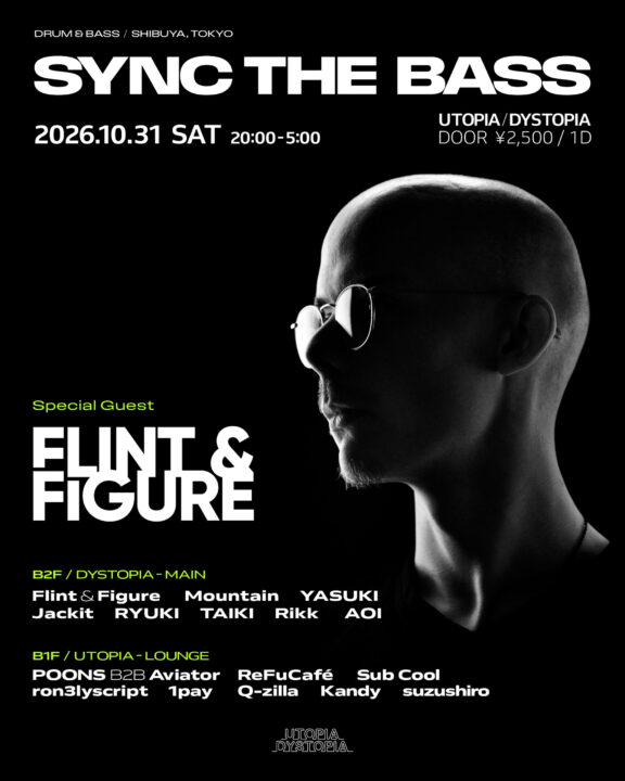 Flyer for Sync The Bass at utopia / dystopia